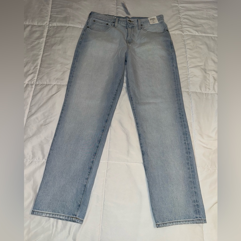 J. Crew Slouchy Boyfriend Sky Blue Straight Leg Jeans
